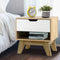 Artiss Bedside Table Drawer Shelf Nightstand White Wood Storage Cabinet
