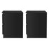 Artiss 2x Bedside Table 2 Drawers - PEPE Black