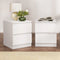 Artiss 2 Pack Bedside Tables 2 Drawer White Modern Bedroom Cabinet Pepe