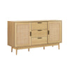 Artiss Rattan Buffet Sideboard 130cm Storage Cabinet with Drawers Wood Finish