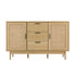 Artiss Rattan Buffet Sideboard 130cm Storage Cabinet with Drawers Wood Finish