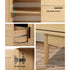 Artiss Rattan Buffet Sideboard 130cm Storage Cabinet with Drawers Wood Finish