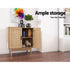 Artiss Buffet Sideboard with Real Rattan Doors & Solid Wood Legs – Natural Wood
