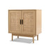 Artiss Buffet Sideboard with Real Rattan Doors & Solid Wood Legs – Natural Wood