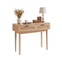 Artiss Rattan Console Table 2 Drawer Hallway Entry Table Wooden Legs