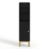 2X Bathroom Storage Cabinet Floor Organizer Toilet Corner Adjustable Black