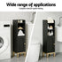 2X Bathroom Storage Cabinet Floor Organizer Toilet Corner Adjustable Black