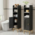 2X Bathroom Storage Cabinet Floor Organizer Toilet Corner Adjustable Black