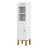 Artiss Bathroom Storage Cabinet Floor Organizer Toilet Corner Adjustable Shelf with Door White
