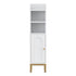 Artiss Bathroom Storage Cabinet Floor Organizer Toilet Corner Adjustable Shelf with Door White