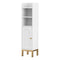 Artiss 2X Bathroom Storage Cabinet Floor Organizer Toilet Corner Adjustable Shelf with Door White