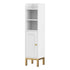 Artiss 2X Bathroom Storage Cabinet Floor Organizer Toilet Corner Adjustable Shelf with Door White