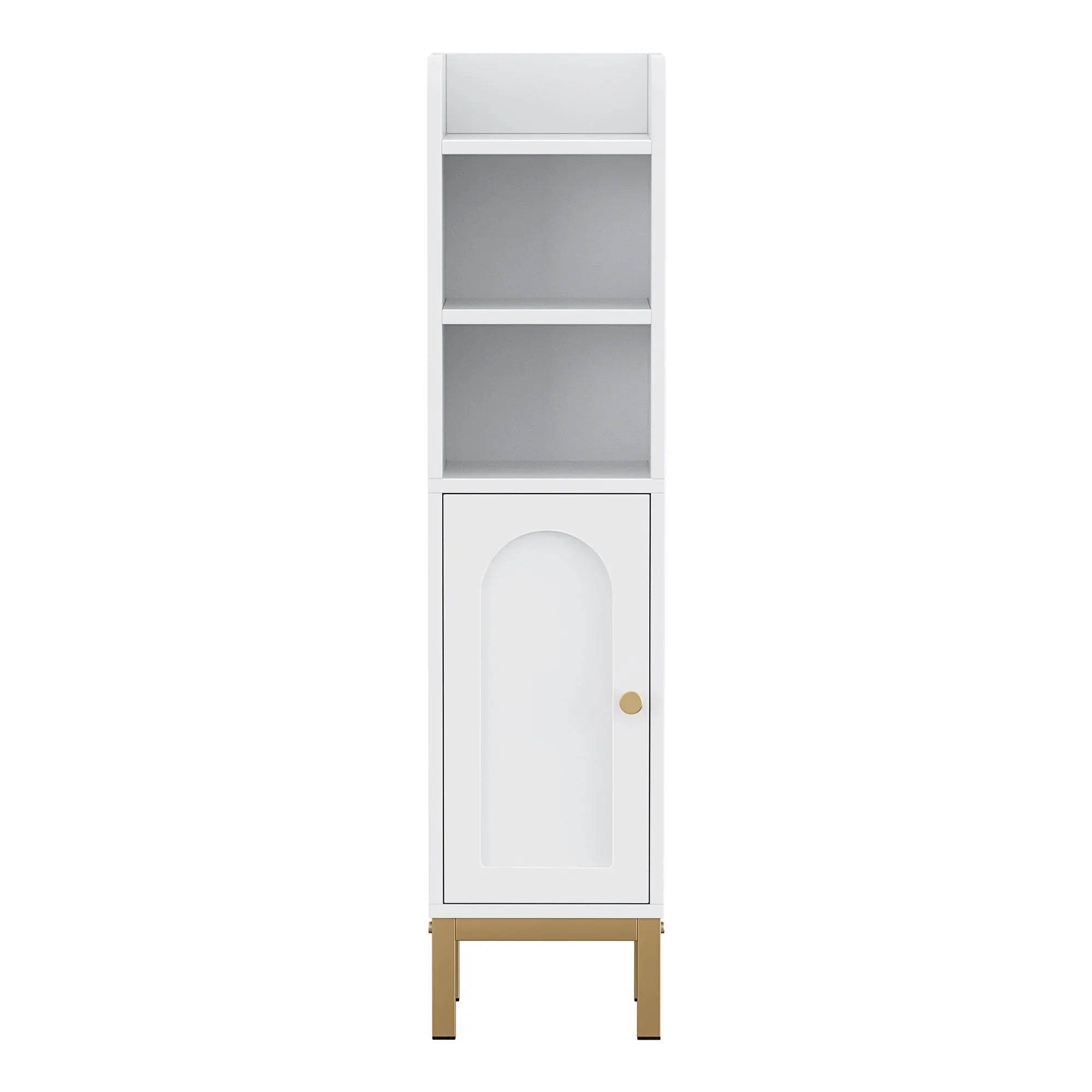 Artiss 2X Bathroom Storage Cabinet Floor Organizer Toilet Corner Adjustable Shelf with Door White
