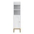 Artiss 2X Bathroom Storage Cabinet Floor Organizer Toilet Corner Adjustable Shelf with Door White