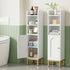 Artiss 2X Bathroom Storage Cabinet Floor Organizer Toilet Corner Adjustable Shelf with Door White