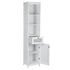 Artiss Bathroom Cabinet Storage 161cm White Rattan Tallboy Toilet Cupboard