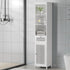 Artiss Bathroom Cabinet Storage 161cm White Rattan Tallboy Toilet Cupboard