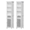 Bathroom Cabinet Storage X2 White Rattan 161cm
