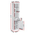 Bathroom Cabinet Storage X2 White Rattan 161cm