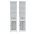 Bathroom Cabinet Storage X2 White Rattan 161cm