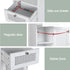 Bathroom Cabinet Storage X2 White Rattan 161cm