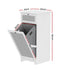 2X Laundry Hamper Cabinet Bathroom Storage White Rattan
