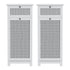 2X Laundry Hamper Cabinet Bathroom Storage White Rattan