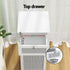 2X Laundry Hamper Cabinet Bathroom Storage White Rattan