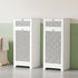 2X Laundry Hamper Cabinet Bathroom Storage White Rattan