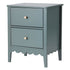 Bedside Table 2 Drawers Bedroom Storage Nightstand Green