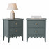 2X Bedside Table 2 Drawers Bedroom Storage Nightstand Green