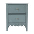 2X Bedside Table 2 Drawers Bedroom Storage Nightstand Green