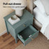2X Bedside Table 2 Drawers Bedroom Storage Nightstand Green