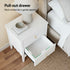 Bedside Table 2 Drawers Bedroom Storage Nightstand White