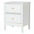 Bedside Table 2 Drawers Bedroom Storage Nightstand White