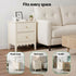 2x Bedside Table 2 Drawers Bedroom Storage Nightstand White
