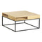 Artiss Coffee Table Storage Shelf Metal Frame
