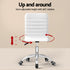 Artiss Computer Desk Office Chair Set PU Leather Home Study Table 100cm White