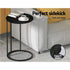 C-Shaped Side Table Industrial Coffee Table Metal Frame Black 40cm