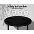 C-Shaped Side Table Industrial Coffee Table Metal Frame Black 40cm