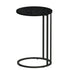 C-Shaped Side Table Industrial Coffee Table Metal Frame Black 40cm