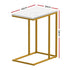 Artiss C Shaped End Table Set of 2 Coffee Table Side Table White & Gold