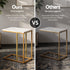 Artiss C Shaped End Table Set of 2 Coffee Table Side Table White & Gold