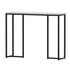 100cm Marble Console Table Industrial Entryway Table Metal Frame White