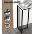 100cm Marble Console Table Industrial Entryway Table Metal Frame White