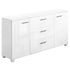 Artiss High Gloss Buffet Sideboard Cabinet 3 Drawer 2 Door Storage Unit White