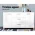Artiss High Gloss Buffet Sideboard Cabinet 3 Drawer 2 Door Storage Unit White
