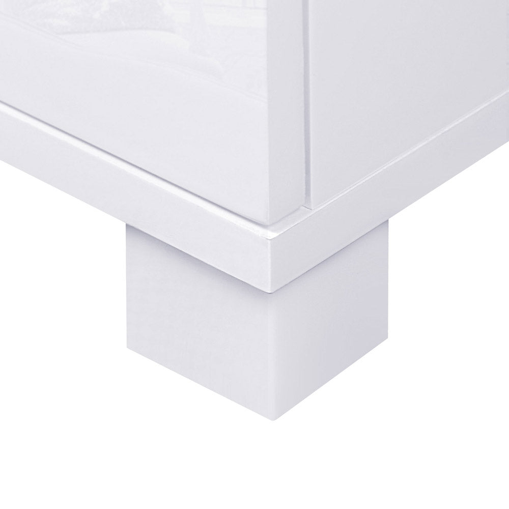 Artiss High Gloss Buffet Sideboard Cabinet 3 Drawer 2 Door Storage Unit White