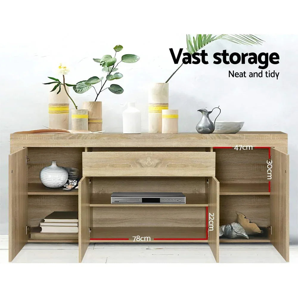 Wood Buffet Sideboard Storage Cabinet Modern Console Table