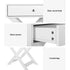 Artiss Bedside Table Drawers Side Table Storage Cabinet Nightstand White QARA
